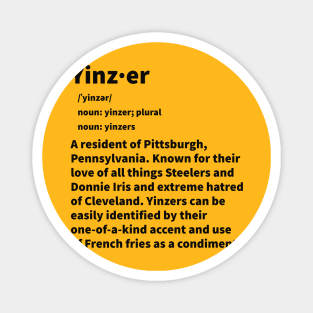 Yinzer - black text Magnet